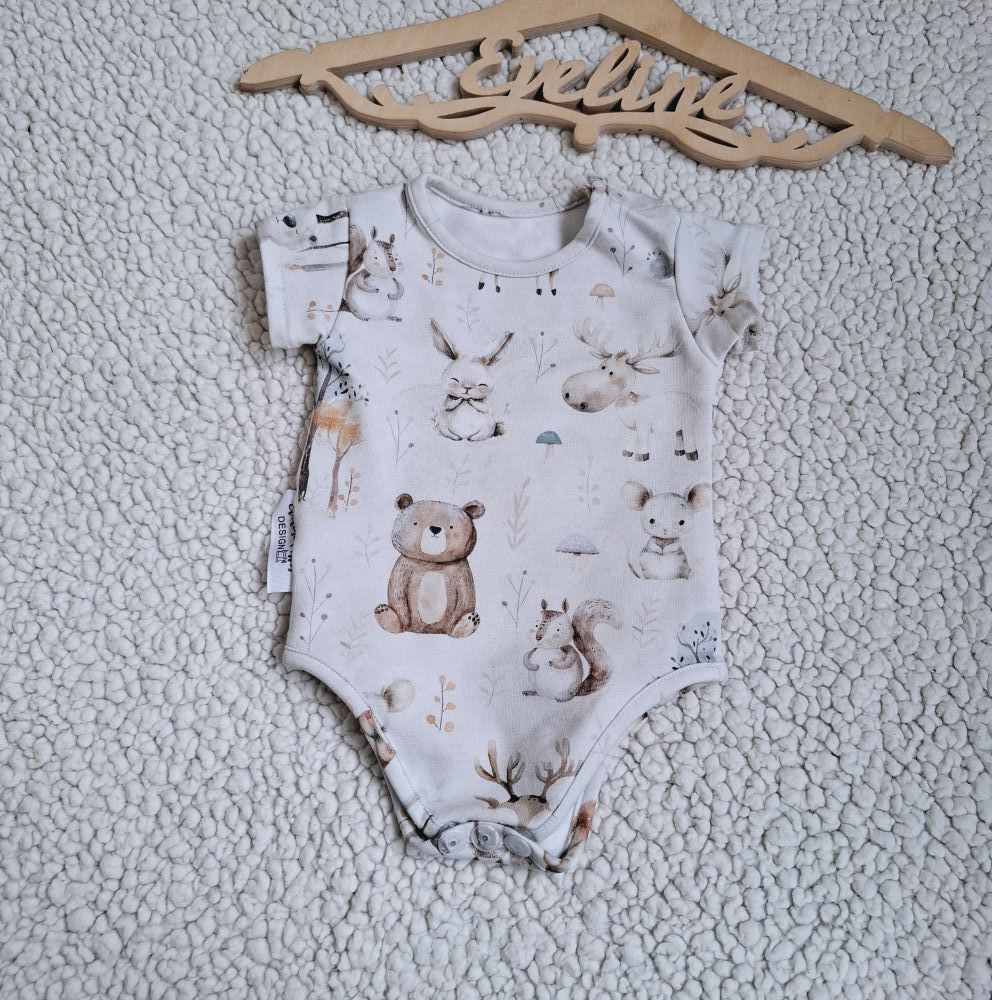 Rövid ujjú body - macikás (50)